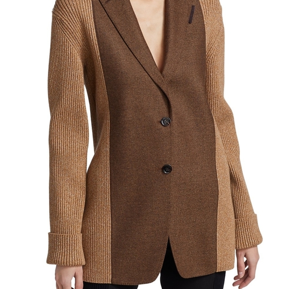 Burberry Blazer Panel Rib-Knit Cardigan - Picture 6 of 16